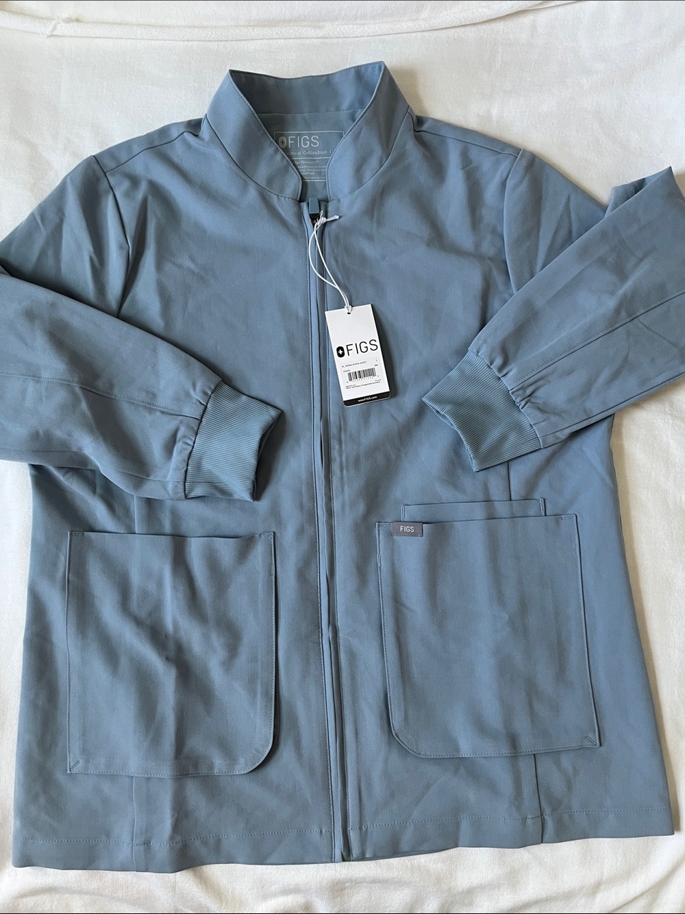 Figs Sebina Scrub Jacket LIMITED EDITION Dusty Blue